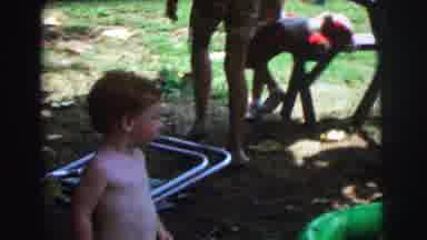 Lynbrook New York (1973): Family Has Lots Of Fun Outside In The Mud And Pool!