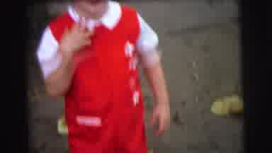 Lynbrook New York (1973): Toddlers Have Two Very Similar Matching Red Outfits With