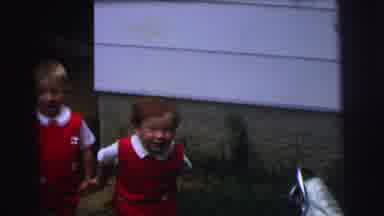 Lynbrook New York (1973): Boys Of Various Ages Play Outside In The House With Very