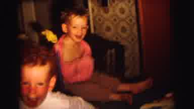 Lynbrook New York (1973): Two Red-Headed Toddlers Laughing And Playing Around With