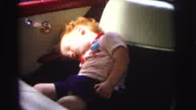 Lynbrook New York (1973): One Baby Sleeping In The Inside Of The Car