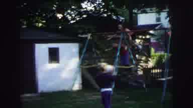 Lynbrook New York (1973): The Boys Are Playing In The Park One Boy Is Play Swing