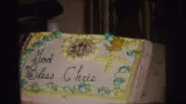 Lynbrook New York (1973): Two Children About To Serve A Cake That Says God Bless