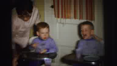 Lynbrook New York (1973): Four Toddlers Enjoying Their Time At The Dinner Table