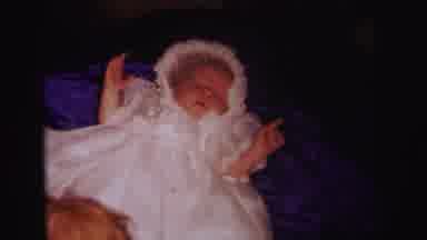 Lynbrook New York (1973): A Little Baby Girl Is Sleeping In The Swing And Near Her