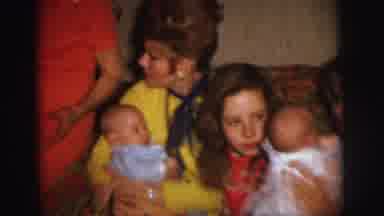 Lynbrook New York (1973): Home Video Of Five Girls Holding Two New Born Babies