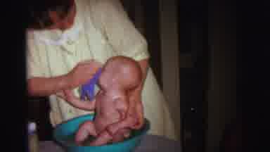 Lynbrook New York (1973): The Little Child Having Bathing In Joyfull With Mother