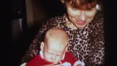 Lynbrook New York (1973): Grandmother Holding Grandchild For The First Time