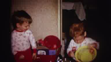 Lynbrook New York (1973): A Happy Father And His Kids Doing Something In The House
