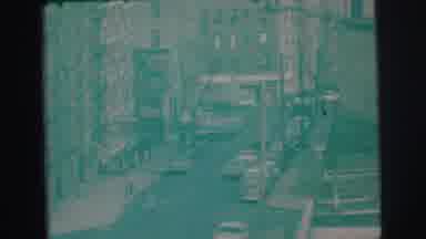 Lynbrook New York (1973): Camera Pans Over An Urban Landscape Showing The City's