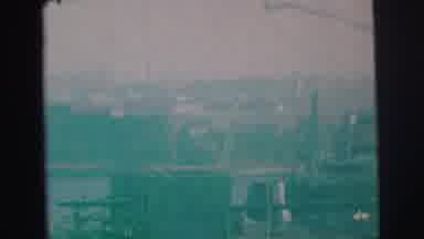 Lynbrook New York (1973): Sky View Buildings Water Construction Powerplant Skyline