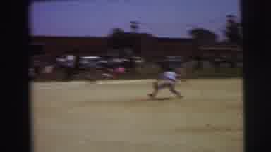 Lynbrook New York (1973): Kids Baseball Game Family Cheering Them On In The