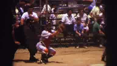 Lynbrook New York (1973): Person Catches Baseball At A Game On A Bright Sunny Day