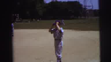 Lynbrook New York-1973: Young Baseball Player at First Base
