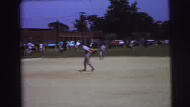 Lynbrook New York (1973): Boys Playing A Baseball Game On A Summer Time Night
