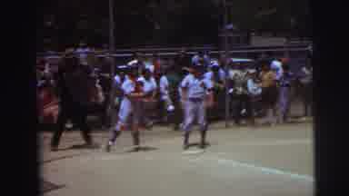 Lynbrook New York (1973): Young Baseball Team Players Enthusiastically Rush To