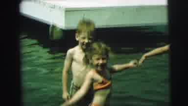 Lynbrook New York (1973): Group Of Children Playing In Shallow Water There Are Two