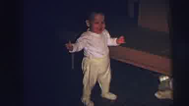 Lynbrook New York (1973): A Little Boy Try To Walking In The Home It Is Very Nice
