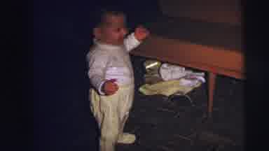 Lynbrook New York (1973): A Young Child Smiling And Then Dancing In Some Pajamas