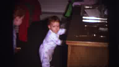 Lynbrook New York (1973): Big Brother Trying To Stop Toddler From Getting Into A