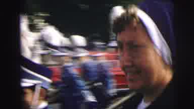 Lynbrook New York (1973): Old Town Parade With A Nun And A Marching Band Walking