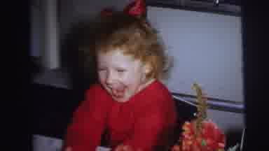Lynbrook New York (1973): Children Drinking Milk From Red Cups At White Kitchen