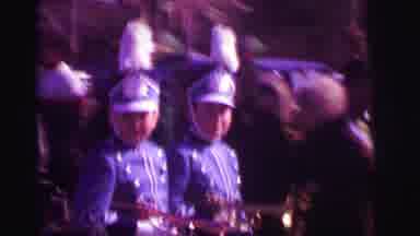 Lynbrook New York (1973): Children In A Marching Band Walk Perform As They Walk