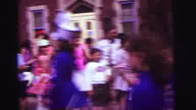 Lynbrook New York (1973): Parade Procession Of Band Players In Blue Outfits Pass
