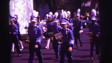 Lynbrook New York (1973): The School Marching Band Getting Ready To March At The