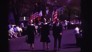 Lynbrook New York (1973): Nuns Walking Through Patriotic Daytime Parade On