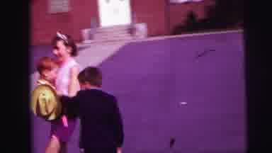 Lynbrook New York (1973): A Young Group Of Kids Playing With Each Other In Front