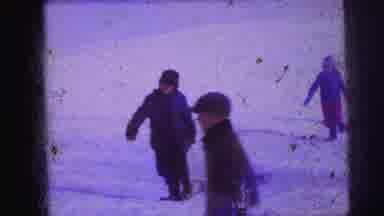 Lynbrook New York (1973): Children Sledding On A Hill In The Winter