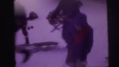 Lynbrook New York (1973): Child Wearing Blue Coat Plays In Snow With Other