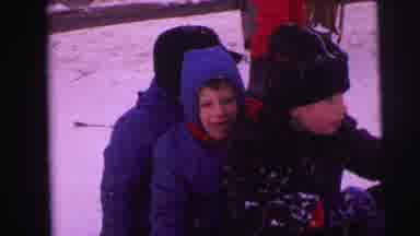 Lynbrook New York (1973): Winter Season A Lot Of Snow Many Children Having Fun And