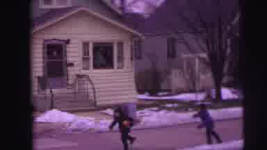 Lynbrook New York (1973): Four Children Play With The Toy On The Road In Front Of