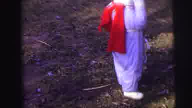 Lynbrook New York (1973): Young Toddler In Winter Clothing Stepping Around In The