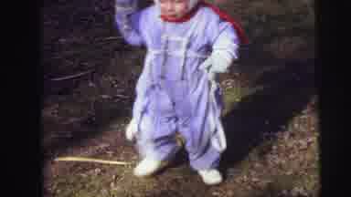 Lynbrook New York (1973): Little Baby Girl Taking A Few Steps To The Car