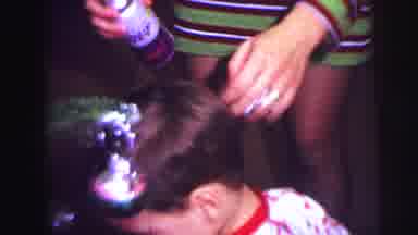 Lynbrook New York (1973): Little Kids Joyfully Gathered Around The Christmas Tree