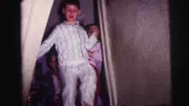 Lynbrook New York (1973): Four Children Descending Stairs To See Fully Trimmed