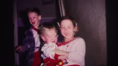 Lynbrook New York (1973): A Girl Hold His Brother And Step Down In The Home