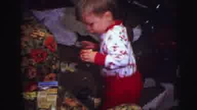Lynbrook New York (1973): Christmas Gathering Has Kids Opening Presents And