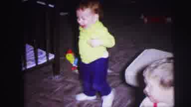 Lynbrook New York (1973): The Baby Was Try To Walk Practise By Own Itself