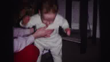 Lynbrook New York (1973): A Young Smiling Boy In A Bib And His Baby Brother