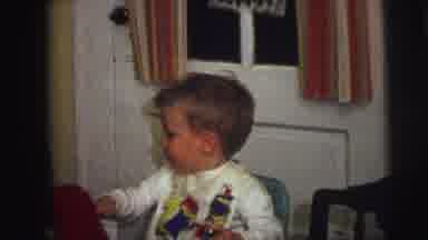 Lynbrook New York (1973): Toddler Boys In High Chairs With Bibs Sitting At A Table