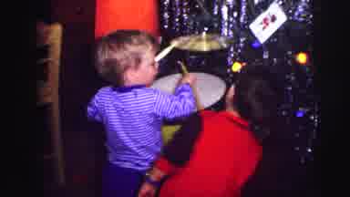 Lynbrook New York (1973): Brothers Playing The Drums Together With Other Family