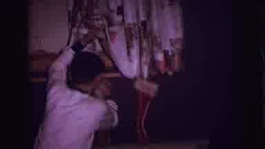 Lynbrook New York (1973): Little Boy And Girl Finish Hanging A Stocking On The