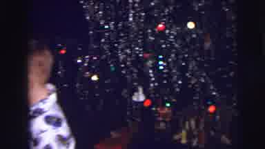 Lynbrook New York (1973): Little Boy Runs Past Christmas Tree To Join Siblings Who