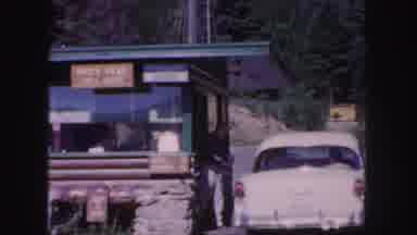 Colorado Springs USA (1958): A Car Entering The Pikes Peak National Park