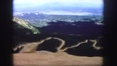 Colorado Springs USA (1958): Winding River And Mountains From High Above With Edge