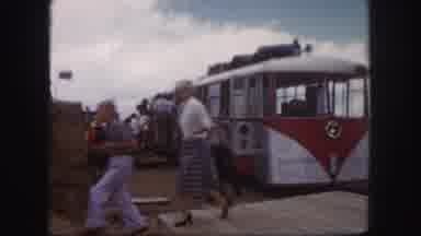 Colorado Springs USA (1958): People Queue Waiting Bus Enter Full Packing Luggage